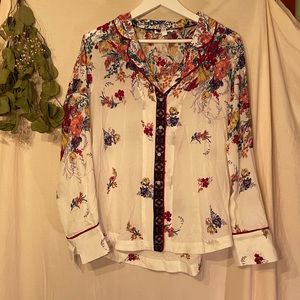 anthropology - floral blouse - medium